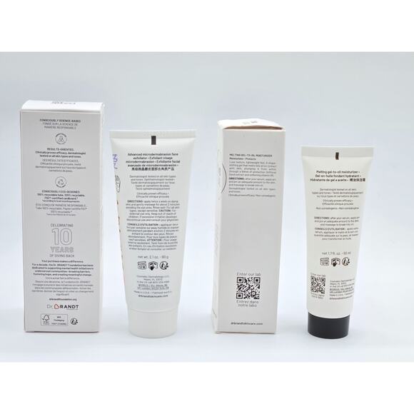 Dr. Brandt~ Microdermabrasion Face Exfoliator & Melting Gel to Oil Moisturizer - Picture 4 of 5